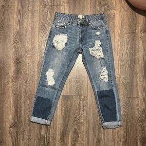 Sunset + Spring distressed jeans